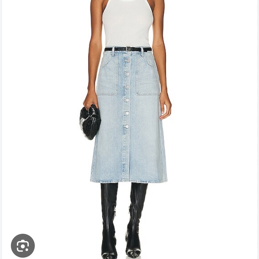NWT Citizens Of Humanity Light Blue Denim Anouk Skirt 27